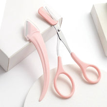 Load image into Gallery viewer, Safety For Beginners Eyebrow Trimmer Set Portable Eyebrow Scraper Eyebrow Clip Eyebrow Trimming Tool Set Makeup Beauty Tools
