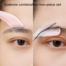 Load image into Gallery viewer, Safety For Beginners Eyebrow Trimmer Set Portable Eyebrow Scraper Eyebrow Clip Eyebrow Trimming Tool Set Makeup Beauty Tools
