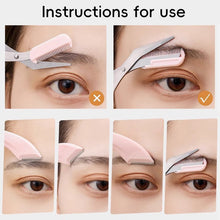 Load image into Gallery viewer, Safety For Beginners Eyebrow Trimmer Set Portable Eyebrow Scraper Eyebrow Clip Eyebrow Trimming Tool Set Makeup Beauty Tools

