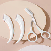 Load image into Gallery viewer, Safety For Beginners Eyebrow Trimmer Set Portable Eyebrow Scraper Eyebrow Clip Eyebrow Trimming Tool Set Makeup Beauty Tools
