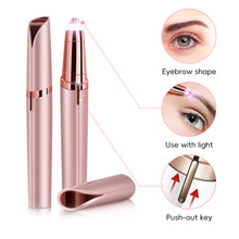 Load image into Gallery viewer, Electric Eyebrow Shaver Facial Hair Remover Portable Waterproof Lipstick Shaver Trimmer Hair Scraper Razors Nose Hair Trimming For Woman
