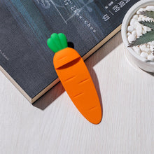 Load image into Gallery viewer, 1PC Cute Silicone Carrot Bookmark Cartoon Creative Book Mark for Office School Supplies, Funny Reading Gifts for Students Kids
