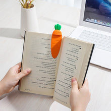 Load image into Gallery viewer, 1PC Cute Silicone Carrot Bookmark Cartoon Creative Book Mark for Office School Supplies, Funny Reading Gifts for Students Kids
