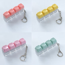 Load image into Gallery viewer, Button Keycap Fidget Keychain Pressable Keyboard Button Stress Relief Toy for Kids Adults Portable Gadget Creative Birthday Gift
