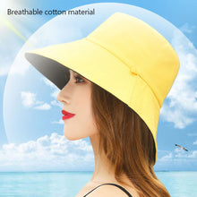 Load image into Gallery viewer, Double-Sided Fisherman Hat for Women Wide Brim Breathable Summer Sun Protection Hat Adjustable Chin Strap Outdoor Travel Daily Use
