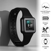 Load image into Gallery viewer, Portable Ultrasonic Mosquito Repellent Wristband With Time Display Three-Frequency Mosquito And Insect Repellent Electronic Watch
