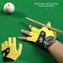 Load image into Gallery viewer, 1PC Professional Billiards Gloves For Left Hand High Elastic Pressurized Billiards Gloves Self-Adhesive Cloth Fixed Snooker Accessories
