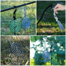 Load image into Gallery viewer, Foldable Swan-Shaped Mosquito Coil Ground Stake Multifunctional Outdoor Camping Stainless Steel Hook Bottle Opener Wrench Ruler
