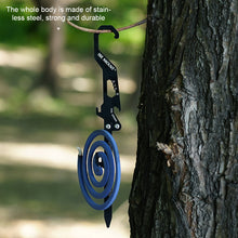 Load image into Gallery viewer, Foldable Swan-Shaped Mosquito Coil Ground Stake Multifunctional Outdoor Camping Stainless Steel Hook Bottle Opener Wrench Ruler
