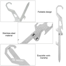 Load image into Gallery viewer, Foldable Swan-Shaped Mosquito Coil Ground Stake Multifunctional Outdoor Camping Stainless Steel Hook Bottle Opener Wrench Ruler
