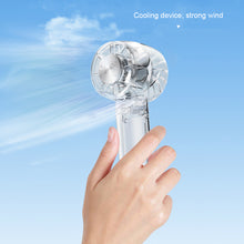 Load image into Gallery viewer, Transparent Cooling Fan With Retractable Buckle Desktop Turbo Fan Outdoor Handheld Fan USB Charging
