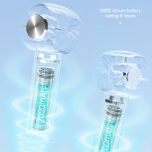 Load image into Gallery viewer, Transparent Cooling Fan With Retractable Buckle Desktop Turbo Fan Outdoor Handheld Fan USB Charging
