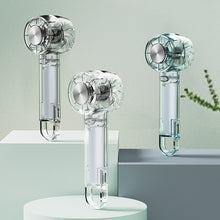 Load image into Gallery viewer, Transparent Cooling Fan With Retractable Buckle Desktop Turbo Fan Outdoor Handheld Fan USB Charging
