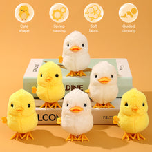Load image into Gallery viewer, Plush Wind Up Chick Jumping Walking Hopping Cartoon Plush Chicken Clockwork Rabbit Walking Chicks Toys Baby Playing Toy
