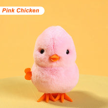 Load image into Gallery viewer, Plush Wind Up Chick Jumping Walking Hopping Cartoon Plush Chicken Clockwork Rabbit Walking Chicks Toys Baby Playing Toy
