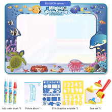 Load image into Gallery viewer, 100x80cm Magic Water Drawing Mat Coloring Doodle With Reusable Magic Pens Montessori Painting Board Educational Toys Kids Gifts
