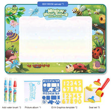 Load image into Gallery viewer, 100x80cm Magic Water Drawing Mat Coloring Doodle With Reusable Magic Pens Montessori Painting Board Educational Toys Kids Gifts
