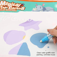 Load image into Gallery viewer, 100x80cm Magic Water Drawing Mat Coloring Doodle With Reusable Magic Pens Montessori Painting Board Educational Toys Kids Gifts
