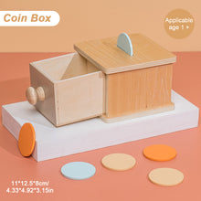 Load image into Gallery viewer, Montessori Wooden Toys Baby Coin Ball Busy Drum Color Shape Cognition Match Educational Training Sensory Toy Baby Teaching Aid Gifts
