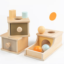 Load image into Gallery viewer, Montessori Wooden Toys Baby Coin Ball Busy Drum Color Shape Cognition Match Educational Training Sensory Toy Baby Teaching Aid Gifts
