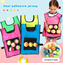 Load image into Gallery viewer, Children Sticky Jersey Vest Game Outdoor Sport Game Props Vest Waistcoat With Sticky Ball Throwing Toys For Kids Sports Toy
