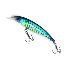 Load image into Gallery viewer, 1PC 8/11CM Holographic Foil Minnow Lure Bait ABS Floating Plastic Casting Treble Hook Artificial Bait Fishing Supplies
