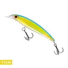 Load image into Gallery viewer, 1PC 8/11CM Holographic Foil Minnow Lure Bait ABS Floating Plastic Casting Treble Hook Artificial Bait Fishing Supplies

