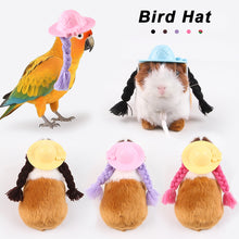 Load image into Gallery viewer, Pet Hamster Budgerigar Cockatiel Peony Parrot Bird Hat Funny Braid Hat Parrot Hat Small Animals Mini Hat Birds Toys
