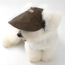 Load image into Gallery viewer, Spring Summer Pet Sun Hat for Cats and Dogs Breathable Fisherman Cap with Ear Holes Sun Protection and Shade for Outdoor Activities

