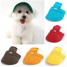 Load image into Gallery viewer, Spring Summer Pet Sun Hat for Cats and Dogs Breathable Fisherman Cap with Ear Holes Sun Protection and Shade for Outdoor Activities
