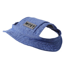 Load image into Gallery viewer, Spring Summer Pet Sun Hat for Cats and Dogs Breathable Fisherman Cap with Ear Holes Sun Protection and Shade for Outdoor Activities
