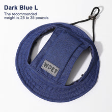 Load image into Gallery viewer, Spring Summer Pet Sun Hat for Cats and Dogs Breathable Fisherman Cap with Ear Holes Sun Protection and Shade for Outdoor Activities
