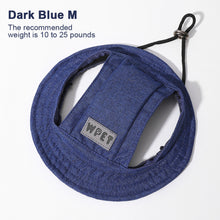 Load image into Gallery viewer, Spring Summer Pet Sun Hat for Cats and Dogs Breathable Fisherman Cap with Ear Holes Sun Protection and Shade for Outdoor Activities
