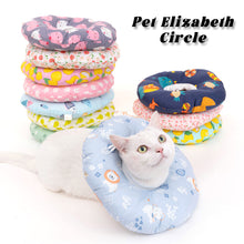 Load image into Gallery viewer, Pet Cat E-Collar Recovery Cone Protection Elizabeth Collar Adjustable Cotton Blends Collar Printed Elizabeth Circle for Cat
