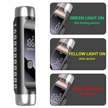 Load image into Gallery viewer, 3 in1 Portable Non-Contact Alcohol Tester with LED Digital Display Alcoholmeter Accuracy Breathalyzer Number Plate Tool
