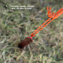 Load image into Gallery viewer, Outdoor Tent Triangular Ground Nail 18cm Camping Leisure Canopy Aluminum Alloy Ground Nail Windproof Reinforcement Ground Nail with Rope
