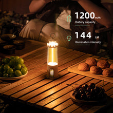 Load image into Gallery viewer, Tower Lamp Outdoor Camping Lamp Magnetic Base Portable Rechargeable USB Hanging Tent Atmosphere Camping Lamp
