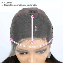 Load image into Gallery viewer, 13*4 Vietnam Hair Wave Glueless Closure Human Hair Frontal Wigs Ombre Brown Mix Blonde Water Wave C Part Short Bob Wig
