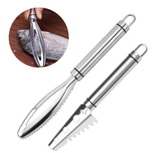 Load image into Gallery viewer, Stainless Steel Fish Scaler Fish Descaler Tool Rustproof Kitchen Gadget Fish Knife Cleaning Peeling Skin Scraper Kitchen Artifact Tools
