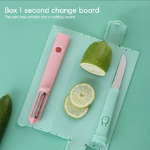 Load image into Gallery viewer, 3-in-1 Folding Cutting Board Humidity Proof Cutting Mat Storage Container Space-Saving Eco-Friendly Outdoor Cooking Picnics BBQ Camping
