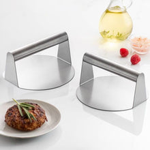 Load image into Gallery viewer, Durable Stainless Steel Adjustable Burger Press Portable Patty Maker with Handle Compact for Camping And BBQ Parties Commercial Grade
