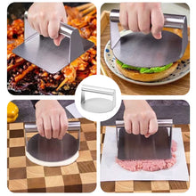 Load image into Gallery viewer, Durable Stainless Steel Adjustable Burger Press Portable Patty Maker with Handle Compact for Camping And BBQ Parties Commercial Grade
