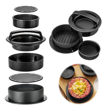 Load image into Gallery viewer, Multi-Size Manual Burger Press Portable Rice Ball DIY Mold Non-Stick Eco-Friendly Kids-Friendly Food Mold Set Reusable Kitchen Gadget
