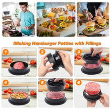 Load image into Gallery viewer, Multi-Size Manual Burger Press Portable Rice Ball DIY Mold Non-Stick Eco-Friendly Kids-Friendly Food Mold Set Reusable Kitchen Gadget
