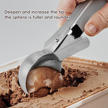 Load image into Gallery viewer, Stainless Steel Spring Loaded Ice Cream Scoop Professional Gelato Scoop Melon Baller Cookie Scoop Ice Cream Server Anti-Drip Ice Cream Tool
