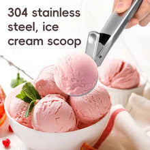 Load image into Gallery viewer, Stainless Steel Spring Loaded Ice Cream Scoop Professional Gelato Scoop Melon Baller Cookie Scoop Ice Cream Server Anti-Drip Ice Cream Tool
