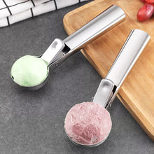 Load image into Gallery viewer, Stainless Steel Spring Loaded Ice Cream Scoop Professional Gelato Scoop Melon Baller Cookie Scoop Ice Cream Server Anti-Drip Ice Cream Tool
