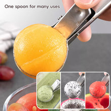 Load image into Gallery viewer, Stainless Steel Spring Loaded Ice Cream Scoop Professional Gelato Scoop Melon Baller Cookie Scoop Ice Cream Server Anti-Drip Ice Cream Tool
