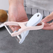 Load image into Gallery viewer, 2-in-1 Peeler and Grater Space-Saving Eco-Friendly Vegetable Peeler Set Multi-Purpose for Vegan Meal Prep Foldable Kitchen Tool with Stainless Steel Blades
