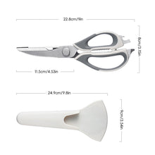 Load image into Gallery viewer, High-Quality 6-in-1 Powerful Kitchen Scissors Detachable Multi-functional Magnetic Storage Pouch Fish Scale Plane Peeler Crack Walnut Corkscrew
